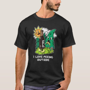 I Liebe Peeing Außerhalb Retro Funny Camping trink T-Shirt