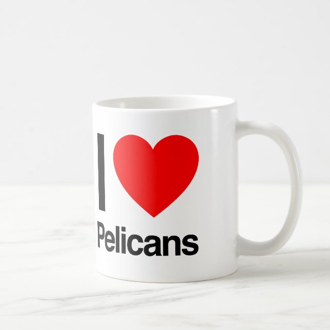 i Liebe pelicans Kaffeetasse (Rechts)