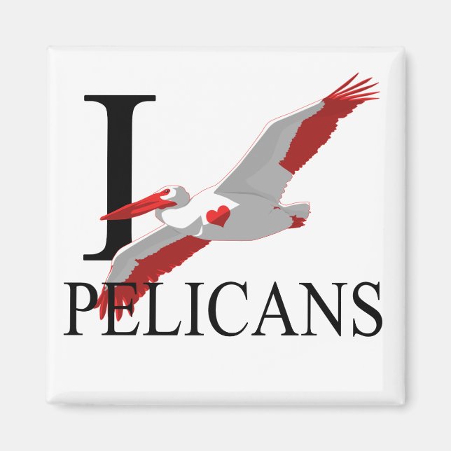 I Liebe Pelicans Magnete (Vorne)