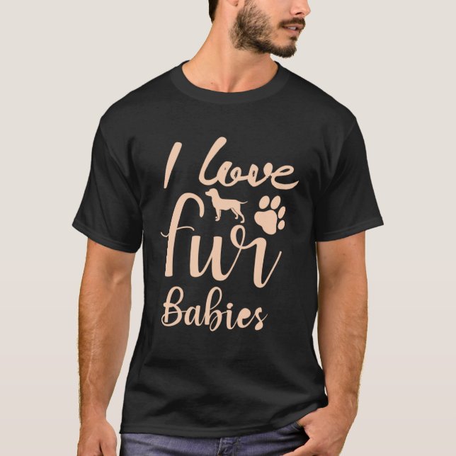 I Liebe Pelztiere T-Shirt (Vorderseite)