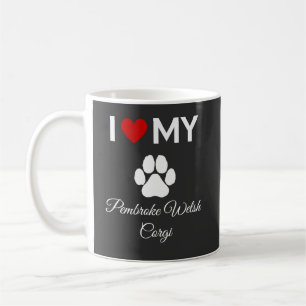 I Liebe Pembroke Welsh Corgi Hund Sondertext Kaffeetasse