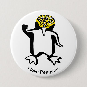 I Liebe PENGUINS - Tierliebhaber - Natur Button