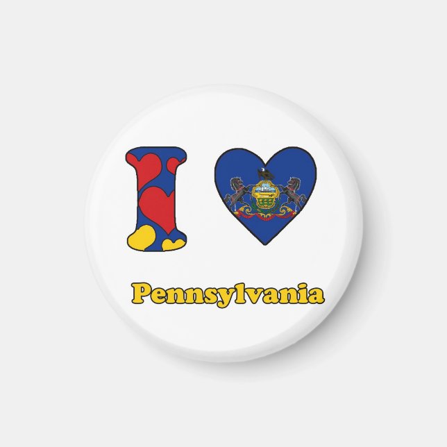 I Liebe Pennsylvania Magnet (Vorne)
