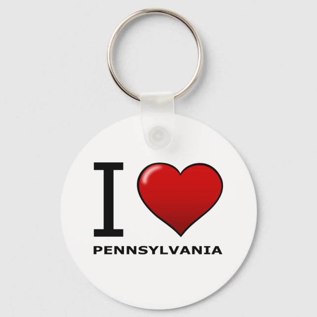I LIEBE PENNSYLVANIA SCHLÜSSELANHÄNGER (Vorderseite)