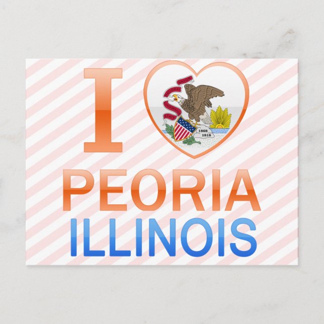 I Liebe Peoria, IL Postkarte (Vorderseite)