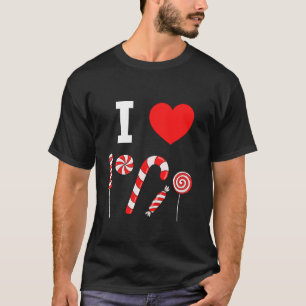 I Liebe Peppermint Candy Cane Long Sleeve T Shirt