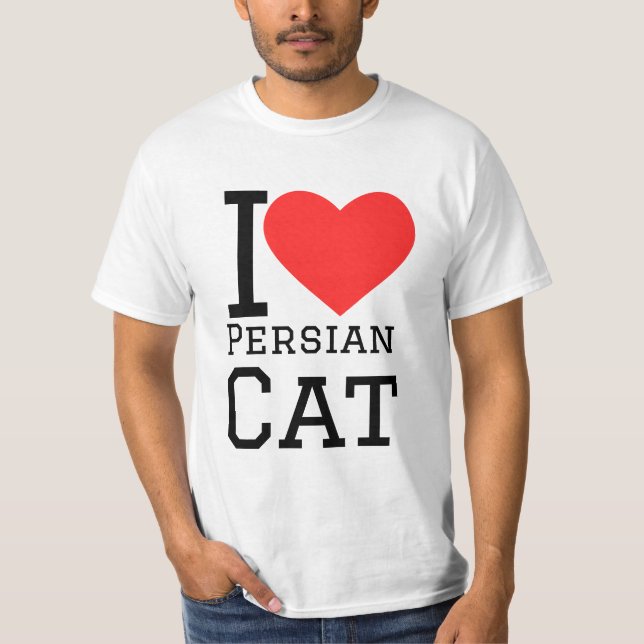 I Liebe Perserkatze T-Shirt (Vorderseite)