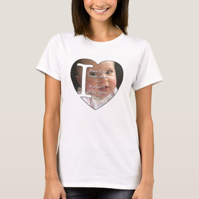 I Liebe Personal Foto Upload - T-Shirt (Vorderseite)