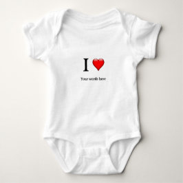 "I Liebe" personalisiert mit Ihren eigenen Worten Baby Strampler