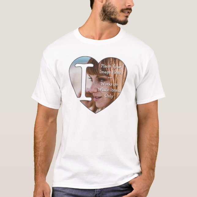I Liebe Personalisierter Fotos - T-Shirt (Vorderseite)