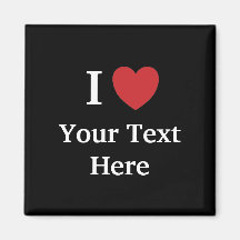 I Liebe Personalizable Kühlschrankmagnet Hinzufüge