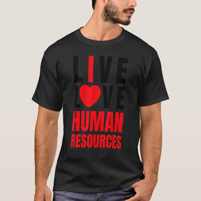 I Liebe Personalwesen, Personal am roten Herzen, L T-Shirt (Vorderseite)