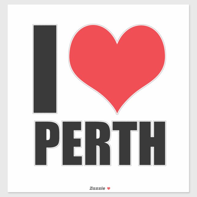 I Liebe Perth Aufkleber (Blatt)