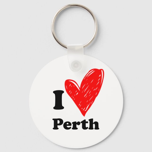 I Liebe Perth Schlüsselanhänger (Vorderseite)