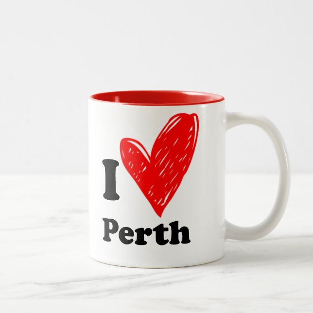 I Liebe Perth Zweifarbige Tasse (Rechts)