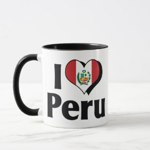 I Liebe Peru-Flagge Tasse