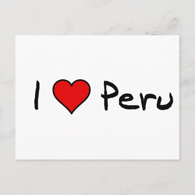 I Liebe Peru Postkarte (Vorderseite)