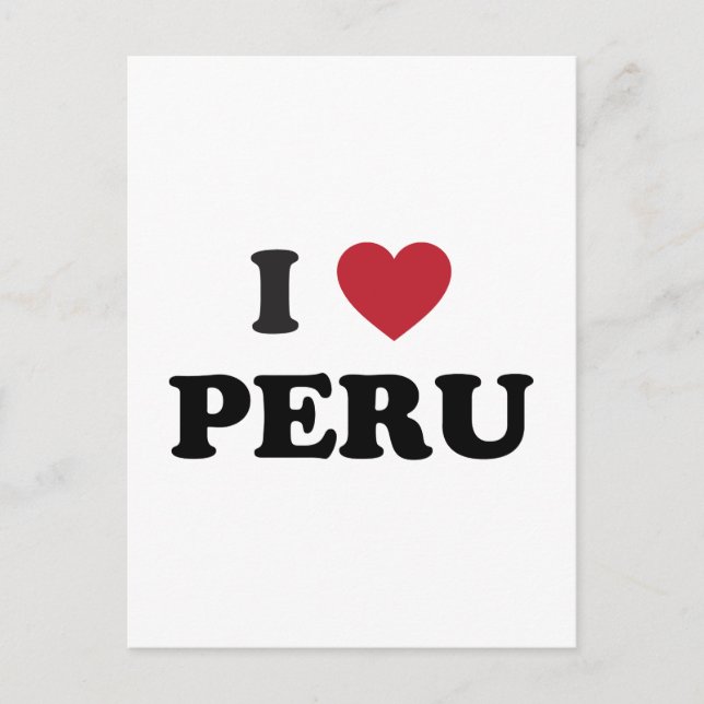 I Liebe Peru Postkarte (Vorderseite)