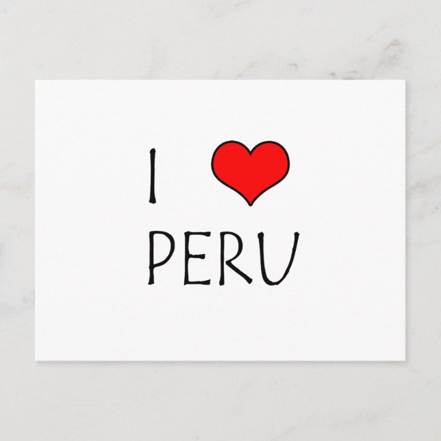 I Liebe Peru Postkarte (Vorderseite)