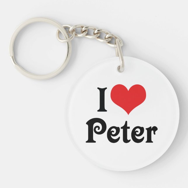 I Liebe Peter Schlüsselanhänger (Vorderseite)