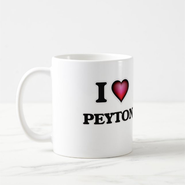 I Liebe Peyton Kaffeetasse (Links)
