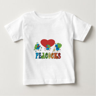 I Liebe-Pfaus Baby T-shirt