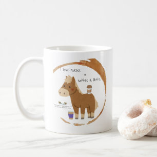 I Liebe Pferde & Kaffee a Latte Tasse