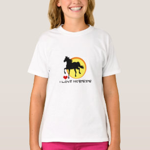 I Liebe Pferde & Pferde Rennen / Gartenbau T-Shirt