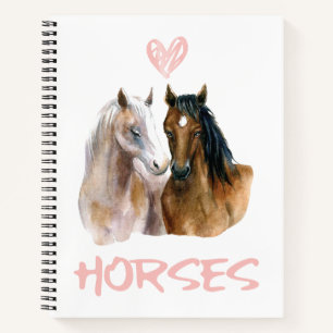 I Liebe Pferde Portrait Notizbuch