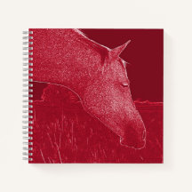 I Liebe Pferde Reitfreund Burgund Notebook