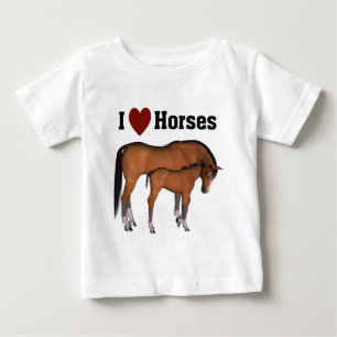 I Liebe Pferde Säugling Wear Baby T-shirt