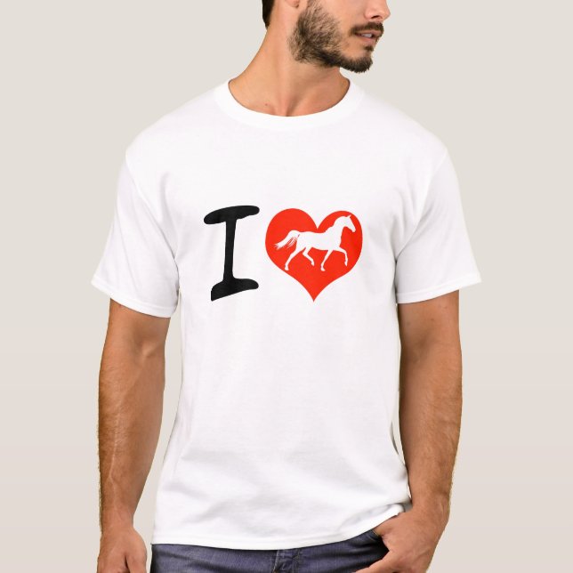 I Liebe-Pferde T-Shirt (Vorderseite)