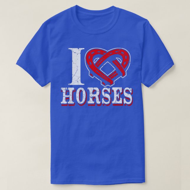 I Liebe Pferde T-Shirt (Design vorne)