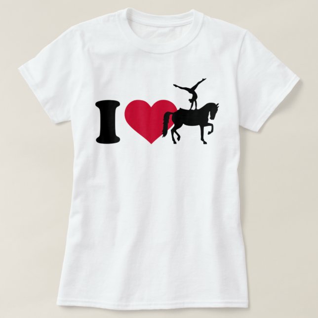 I Liebe Pferdegewölbe T - Shirt (Design vorne)