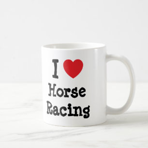 I Liebe Pferderennen Herz maßgeschneidert persona Tasse