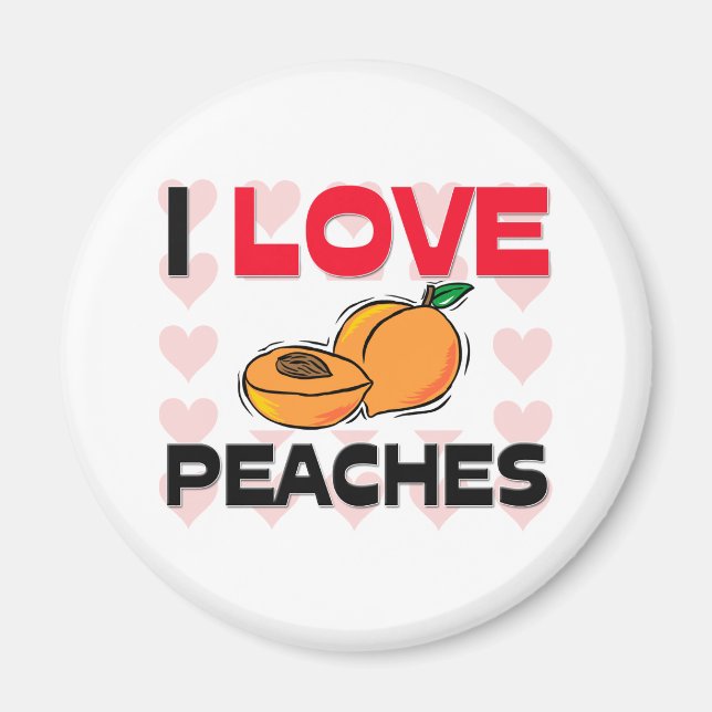 I Liebe Pfirsiche Magnet (Vorne)