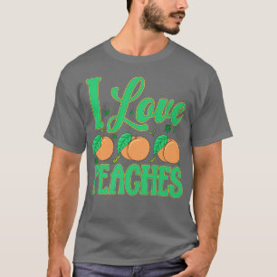 I Liebe Pfirsiche Obst Gemüse Vegan T-Shirt