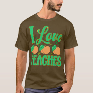 I Liebe Pfirsiche Obst Gemüse Vegan T-Shirt