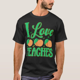 I Liebe Pfirsiche Obst Gemüse Veganer T - Shirt