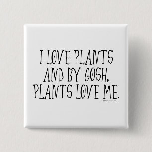 I Liebe-Pflanzen und Pflanzen-Liebe ich Button