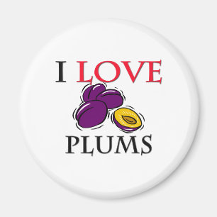 I Liebe-Pflaumen Magnet