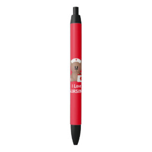I Liebe Pflege eines schwarzen Farbstift Kugelschreiber