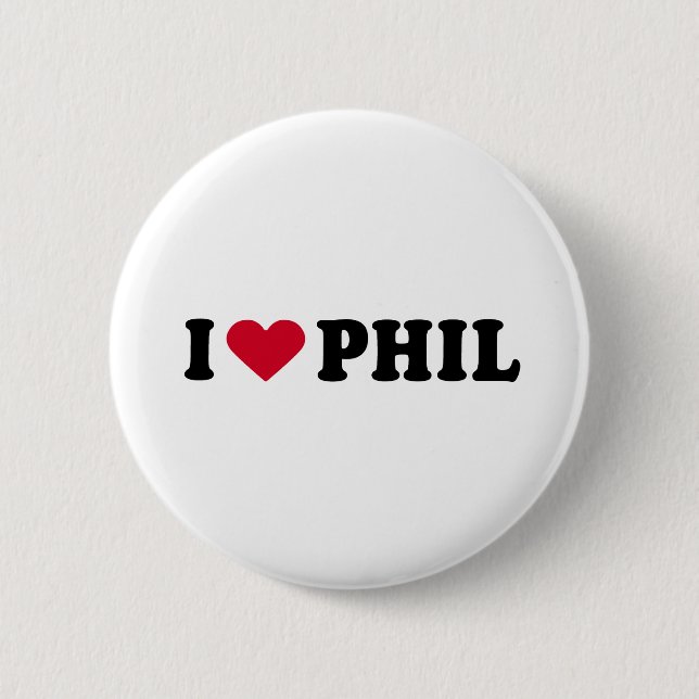 I LIEBE PHIL BUTTON (Vorderseite)