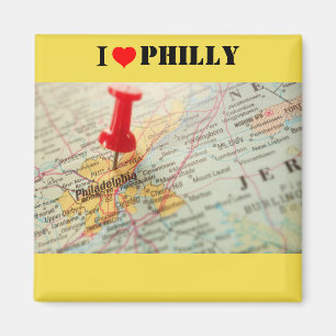 I Liebe Philadelphia Karte Magnet
