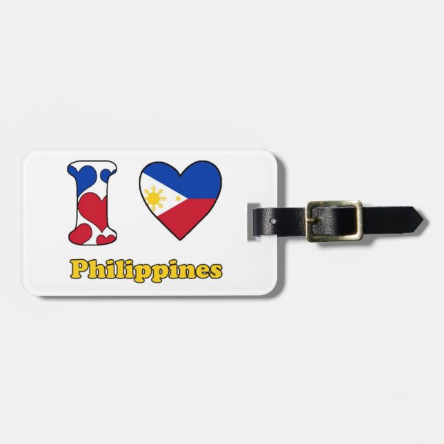 I Liebe Philippinen Gepäckanhänger (Vorderseite horizontal)