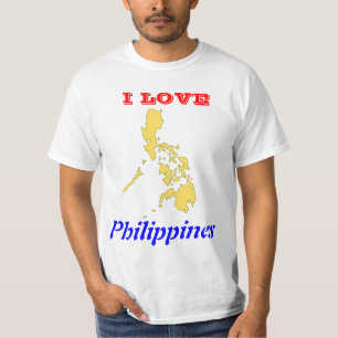 I Liebe Philippinen mit Karte T-Shirt