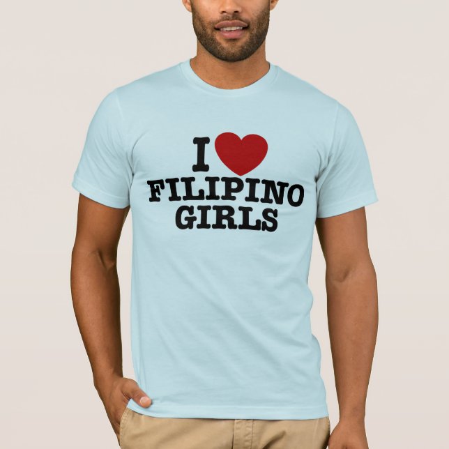 I Liebe Philippinische Mädchen T-Shirt (Vorderseite)