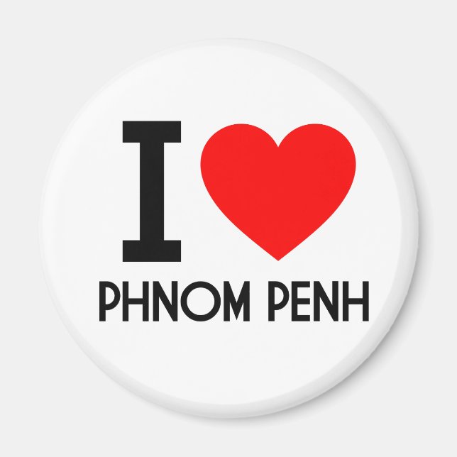 I Liebe Phnom Penh Magnet (Vorne)