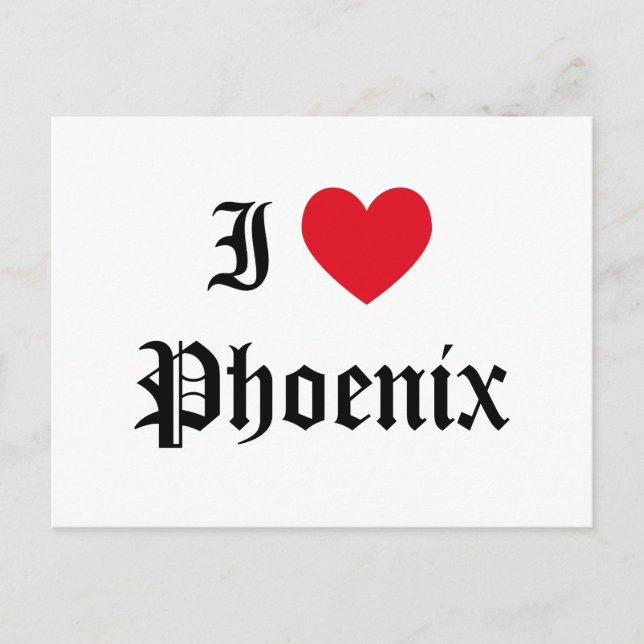 I Liebe Phoenix Postkarte (Vorderseite)