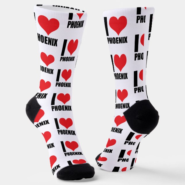 I Liebe Phoenix Socken (Gewinkelt)